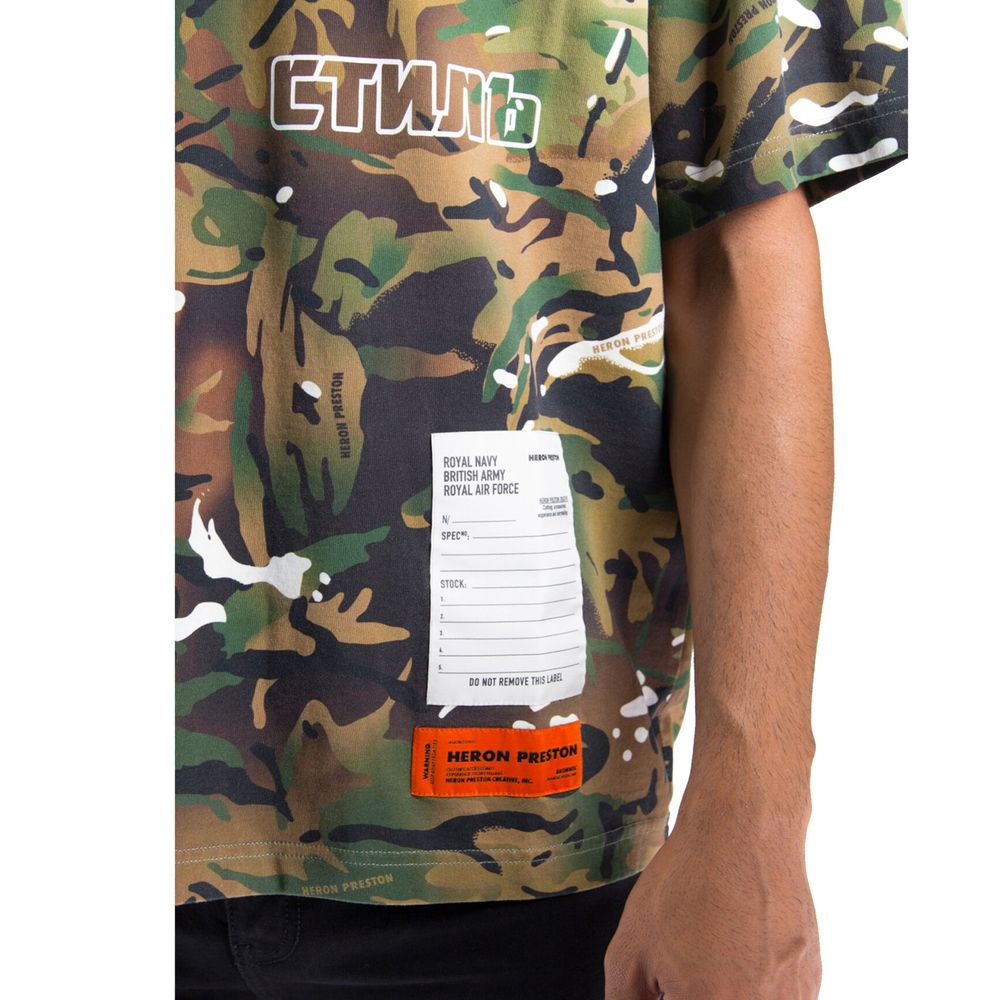 Heron Preston Bicolor Cotton T-Shirt | Regal Royce