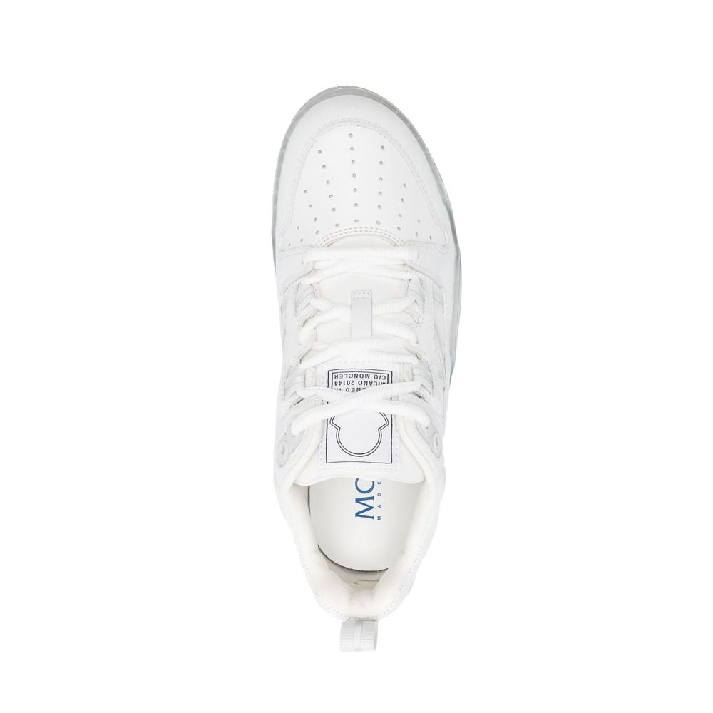 Moncler White Calfskin Low Top Sneakers | Regal Royce