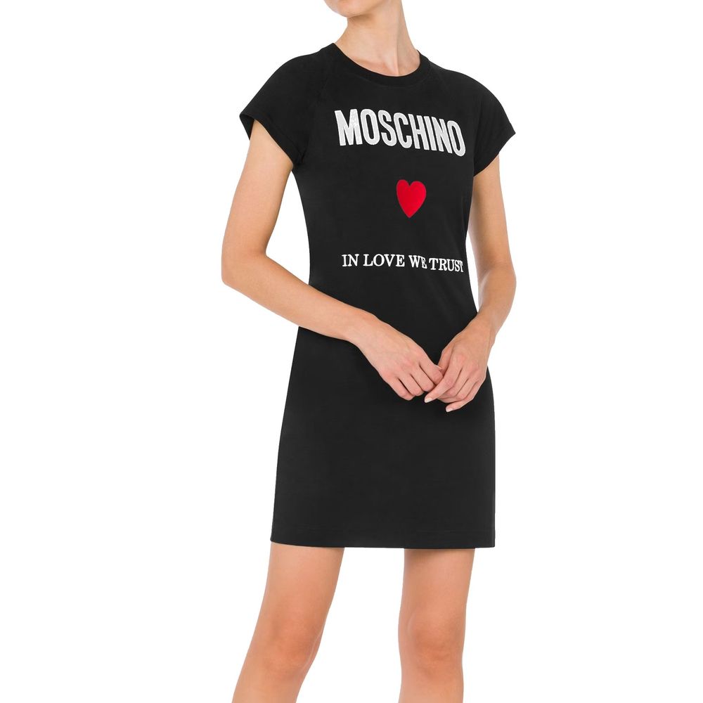 Moschino Couture Black Cotton Casual Dress | Regal Royce