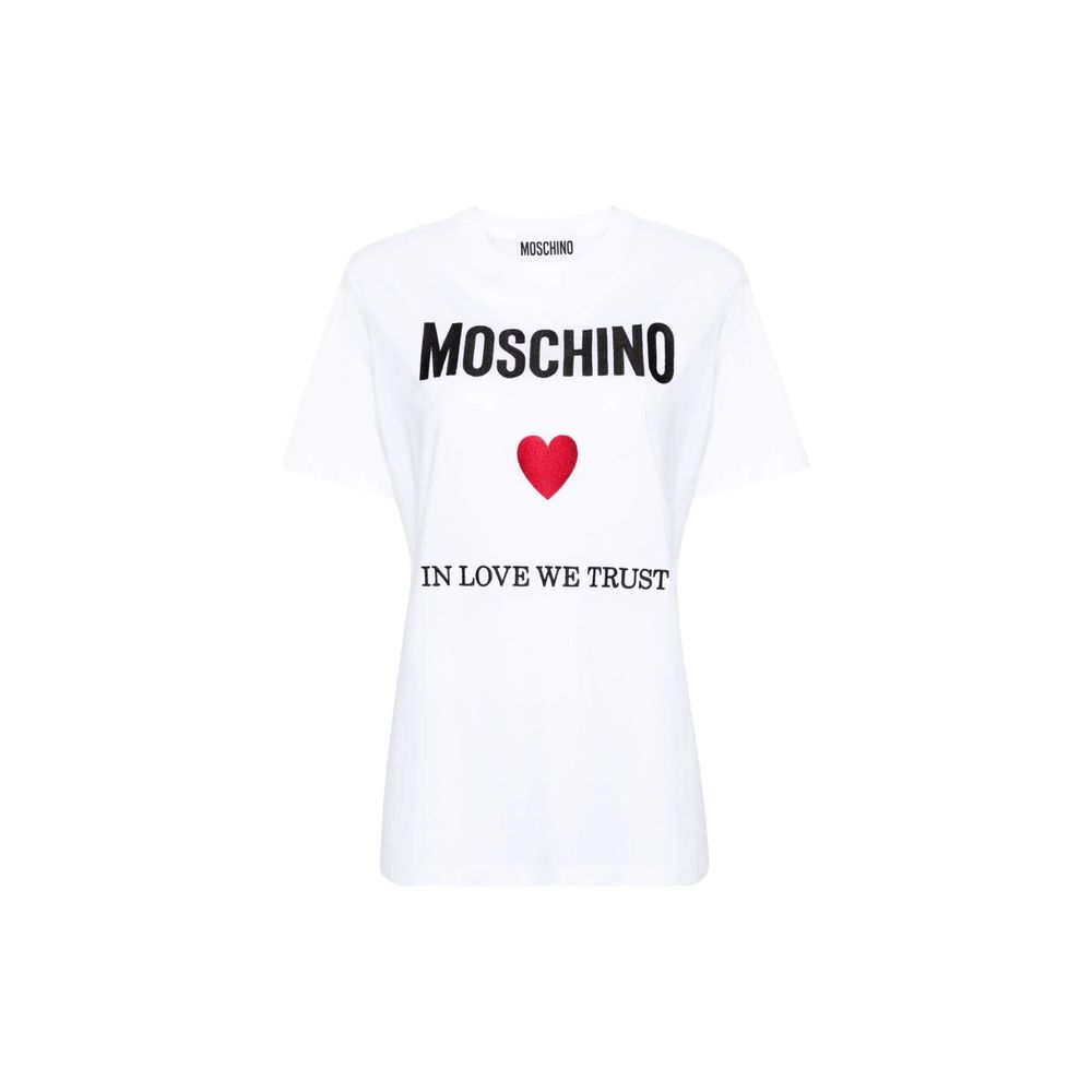 Moschino Couture White Cotton T-Shirt | Regal Royce