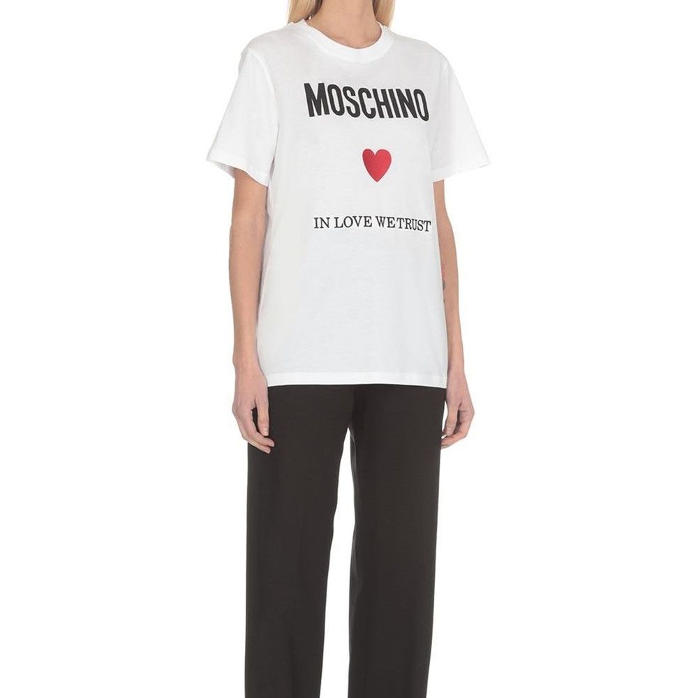Moschino Couture White Cotton T-Shirt | Regal Royce