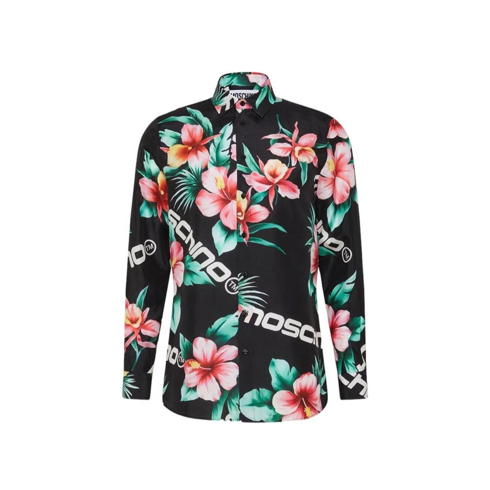 Moschino Couture Black Silk Pattern Shirt | Regal Royce