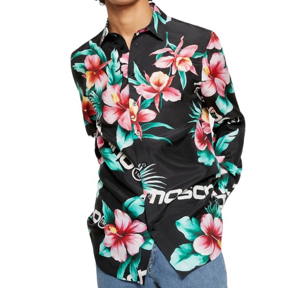 Moschino Couture Black Silk Pattern Shirt | Regal Royce