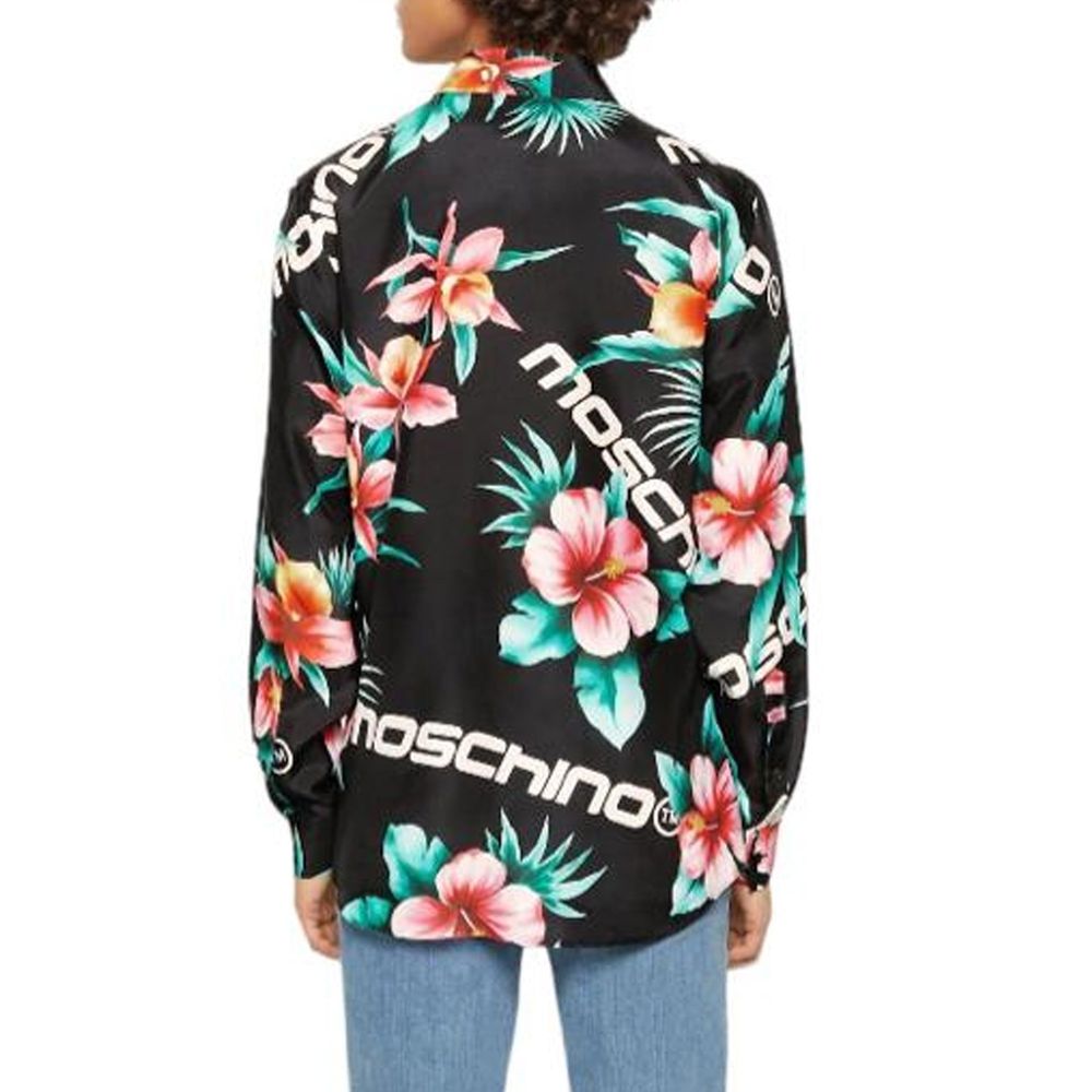 Moschino Couture Black Silk Pattern Shirt | Regal Royce