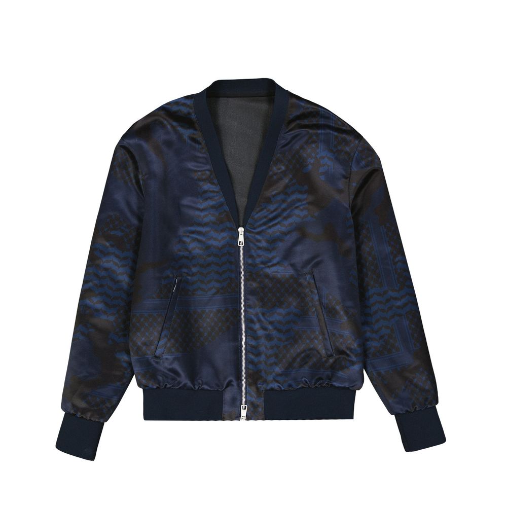 Neil Barrett Blue Polyester Bomber | Regal Royce