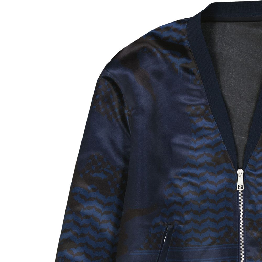 Neil Barrett Blue Polyester Bomber | Regal Royce