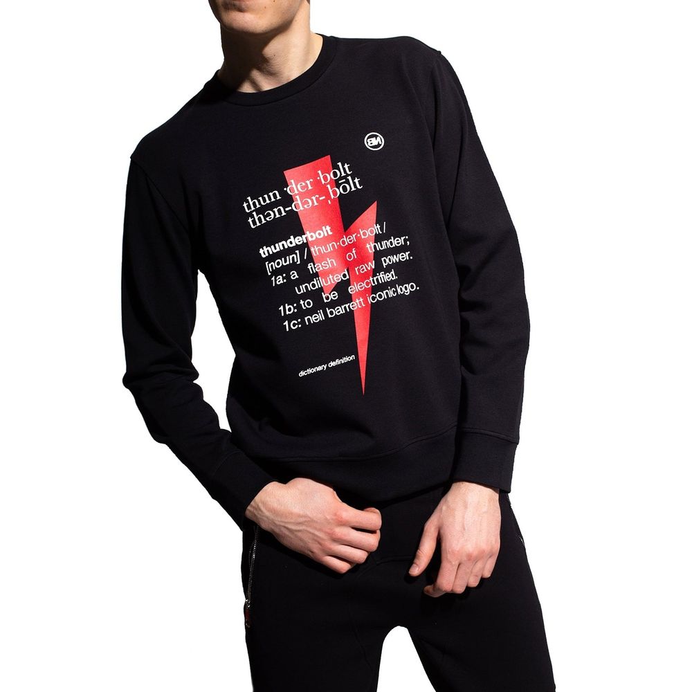 Neil Barrett Black Cotton Sweatshirt | Regal Royce