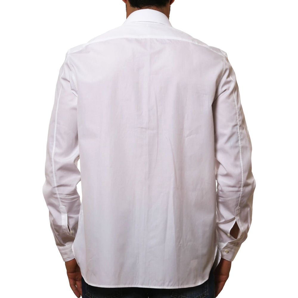Neil Barrett White Cotton Pattern Shirt | Regal Royce