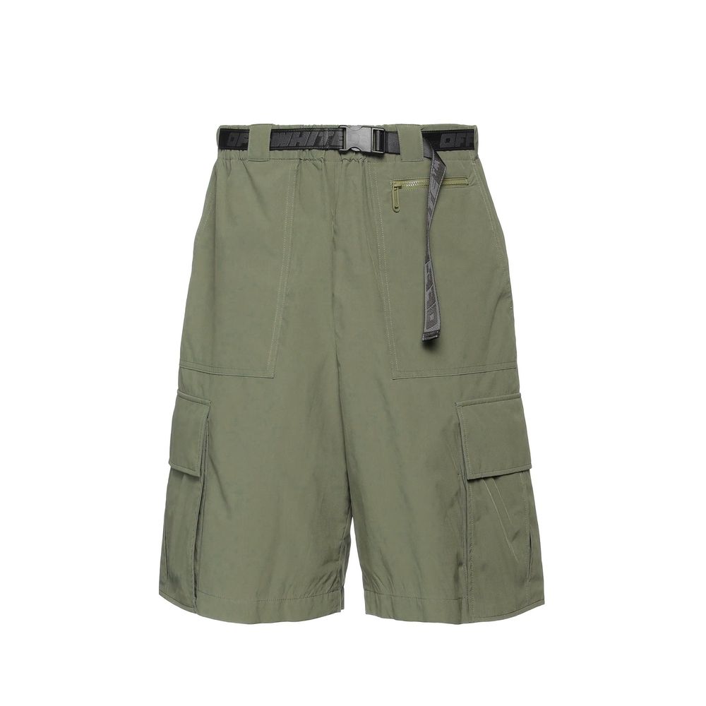 Off-White Bicolor Polyamide Cargo Shorts | Regal Royce