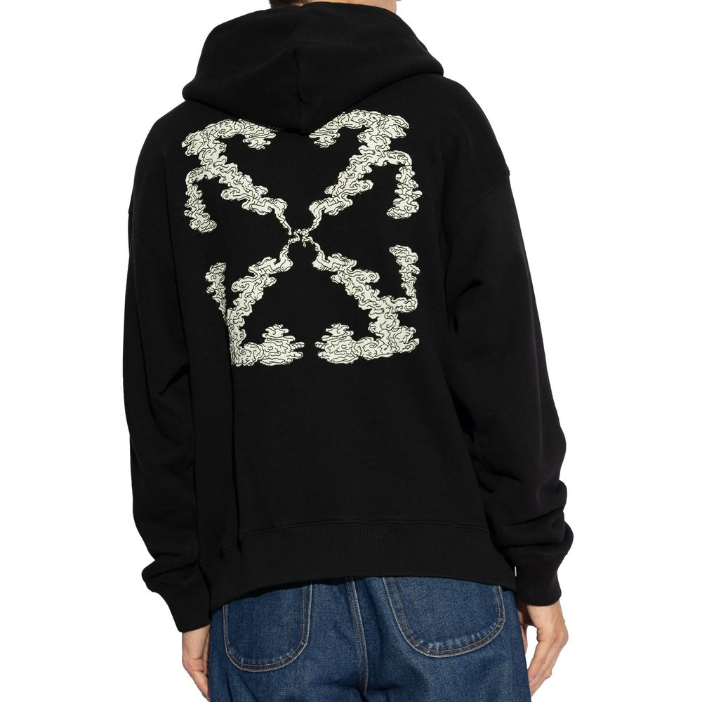 Off-White Black Cotton Sweatshirt | Regal Royce