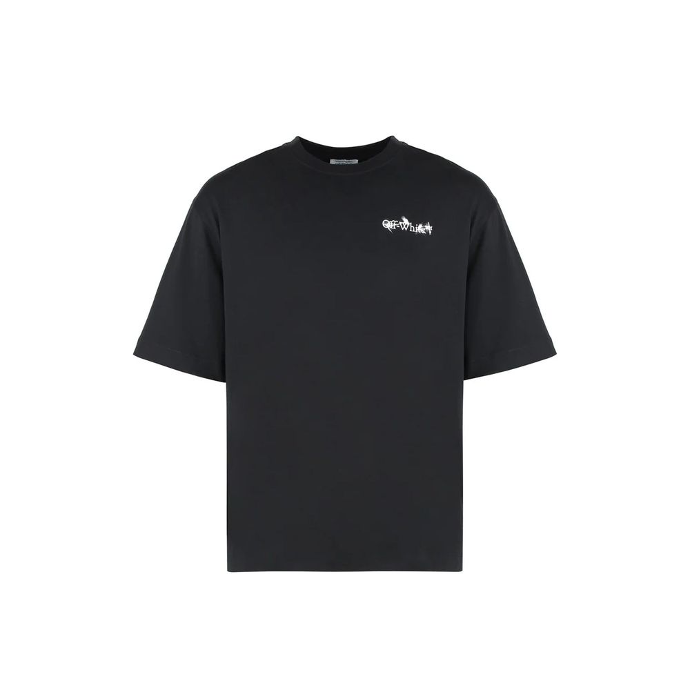 Off-White Black Cotton T-Shirt | Regal Royce