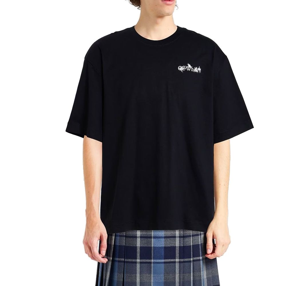 Off-White Black Cotton T-Shirt | Regal Royce
