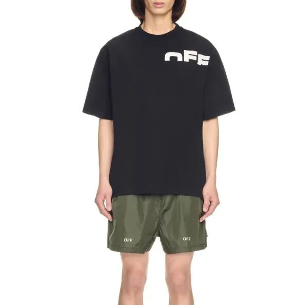 Off-White Black Cotton T-Shirt | Regal Royce