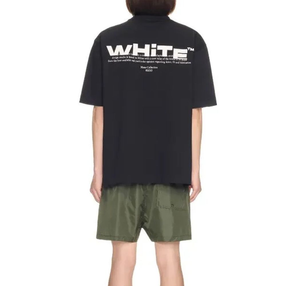 Off-White Black Cotton T-Shirt | Regal Royce