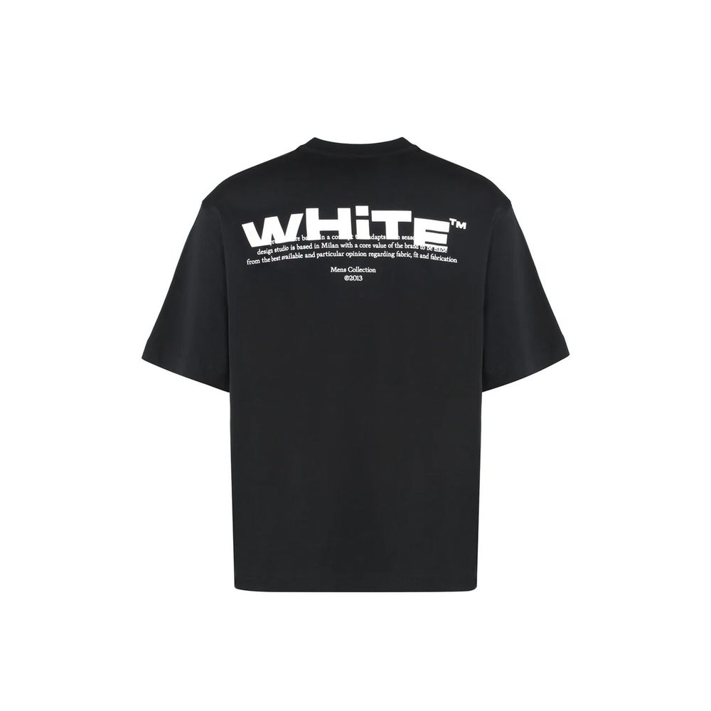 Off-White Black Cotton T-Shirt | Regal Royce