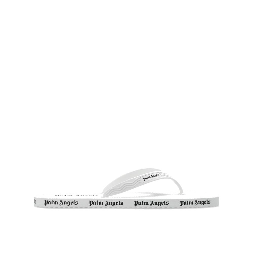 Palm Angels White Rubber Slides | Regal Royce