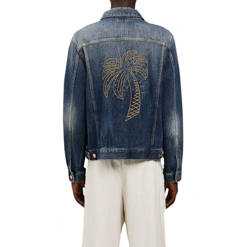 Palm Angels Blue Cotton Denim Jacket | Regal Royce