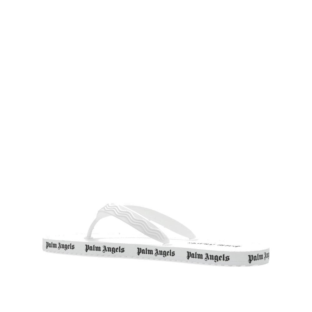 Palm Angels White Rubber Slides | Regal Royce