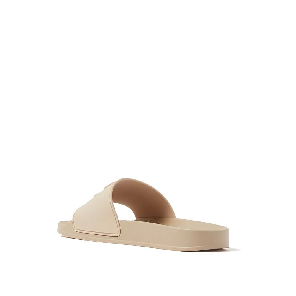 Palm Angels Beige Rubber Slides | Regal Royce