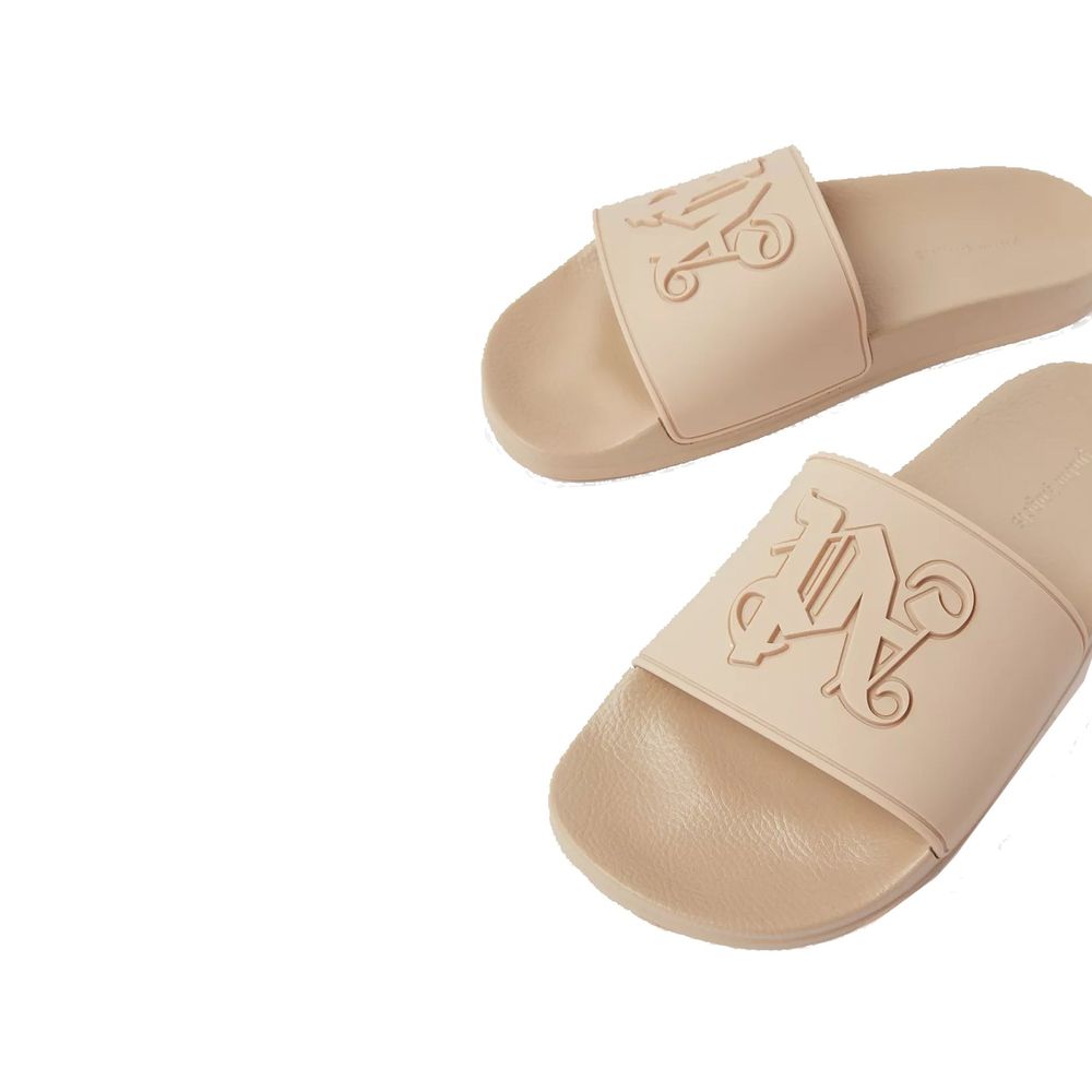 Palm Angels Beige Rubber Slides | Regal Royce