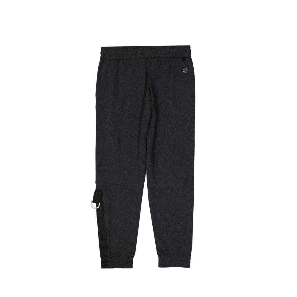 Philipp Plein Gray Cotton Joggers (Workout Pants) | Regal Royce