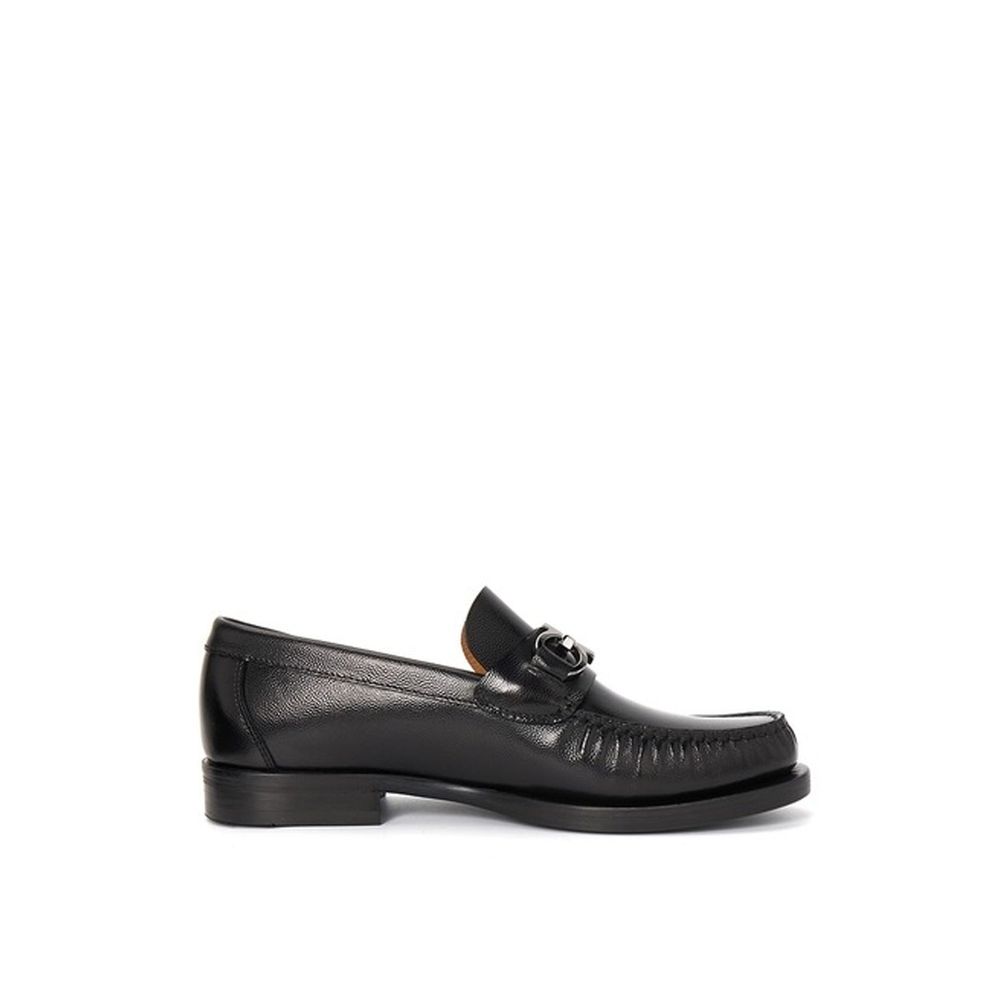 Salvatore Ferragamo Black Calfskin Slip-On Loafers | Regal Royce
