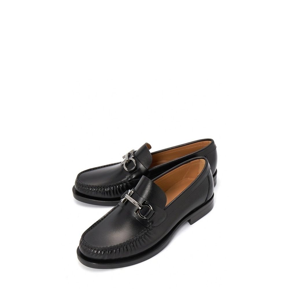 Salvatore Ferragamo Black Calfskin Slip-On Loafers | Regal Royce