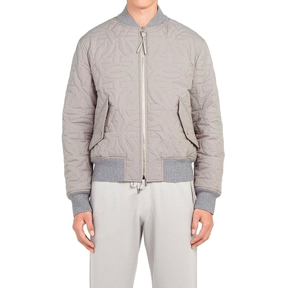 Salvatore Ferragamo Gray Polyester Bomber | Regal Royce