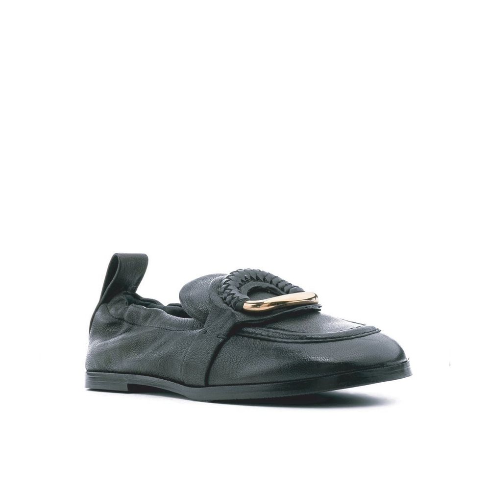 See By Chloé Black Calfskin Moccassin | Regal Royce