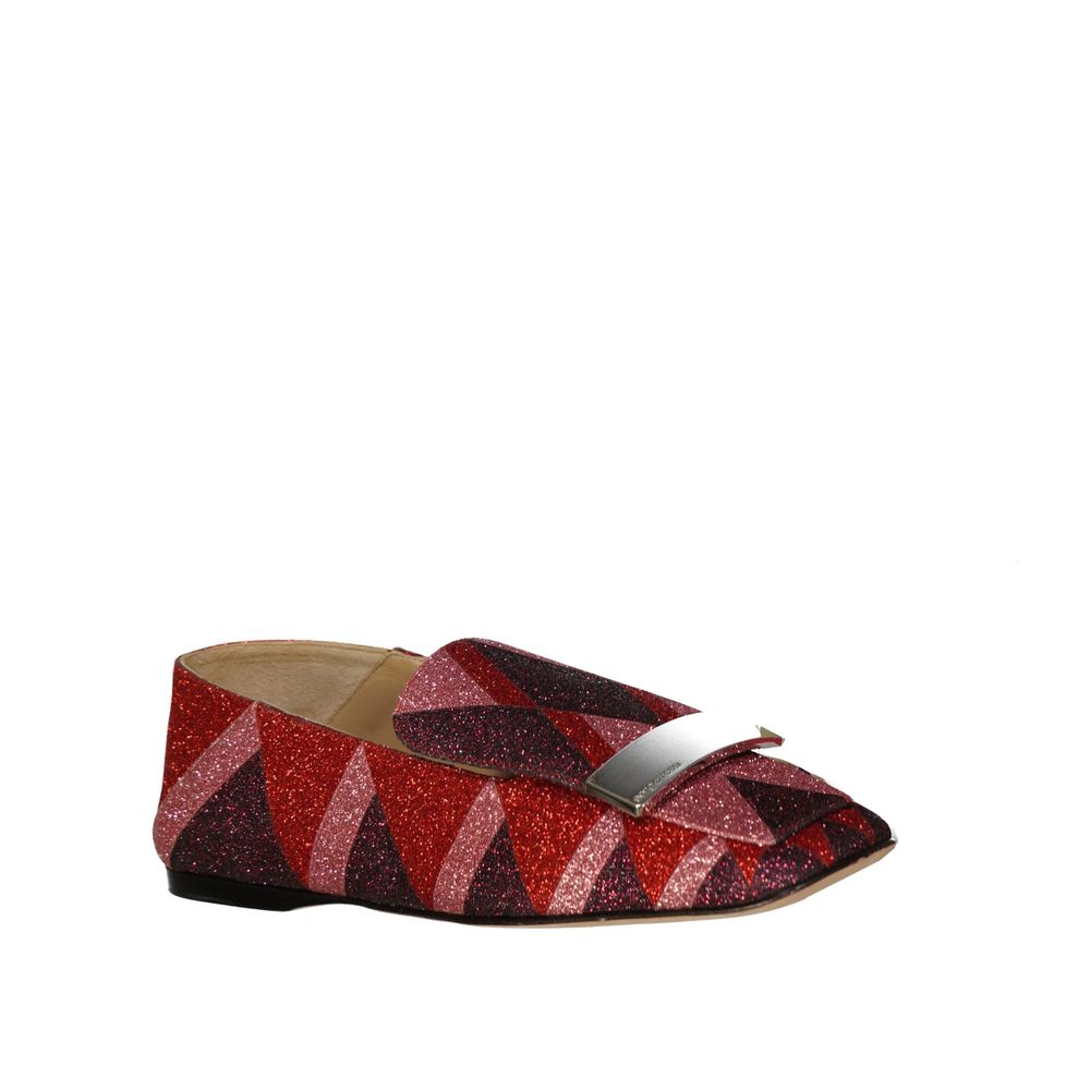 Sergio Rossi Multicolor Fabric Slip-On Loafers | Regal Royce