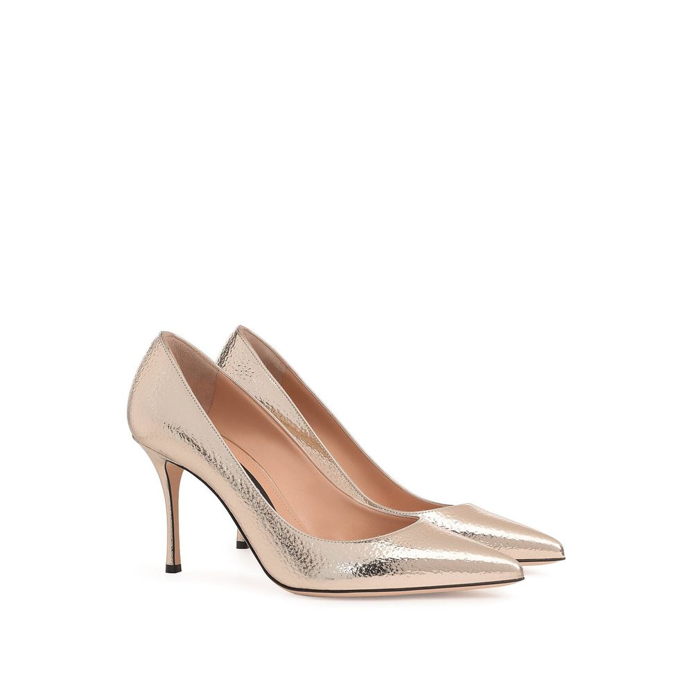 Sergio Rossi Rose Gold Calfskin High Heel Pumps | Regal Royce