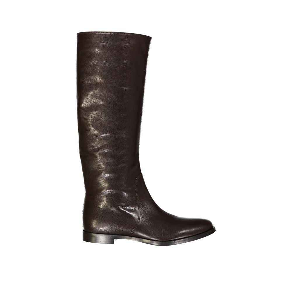 Sergio Rossi Brown Calfskin Boots | Regal Royce