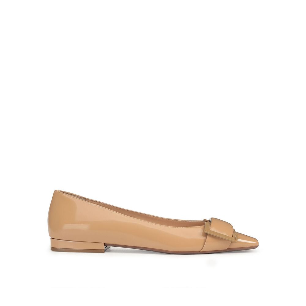 Sergio Rossi Brown Calfskin Ballet Flats | Regal Royce