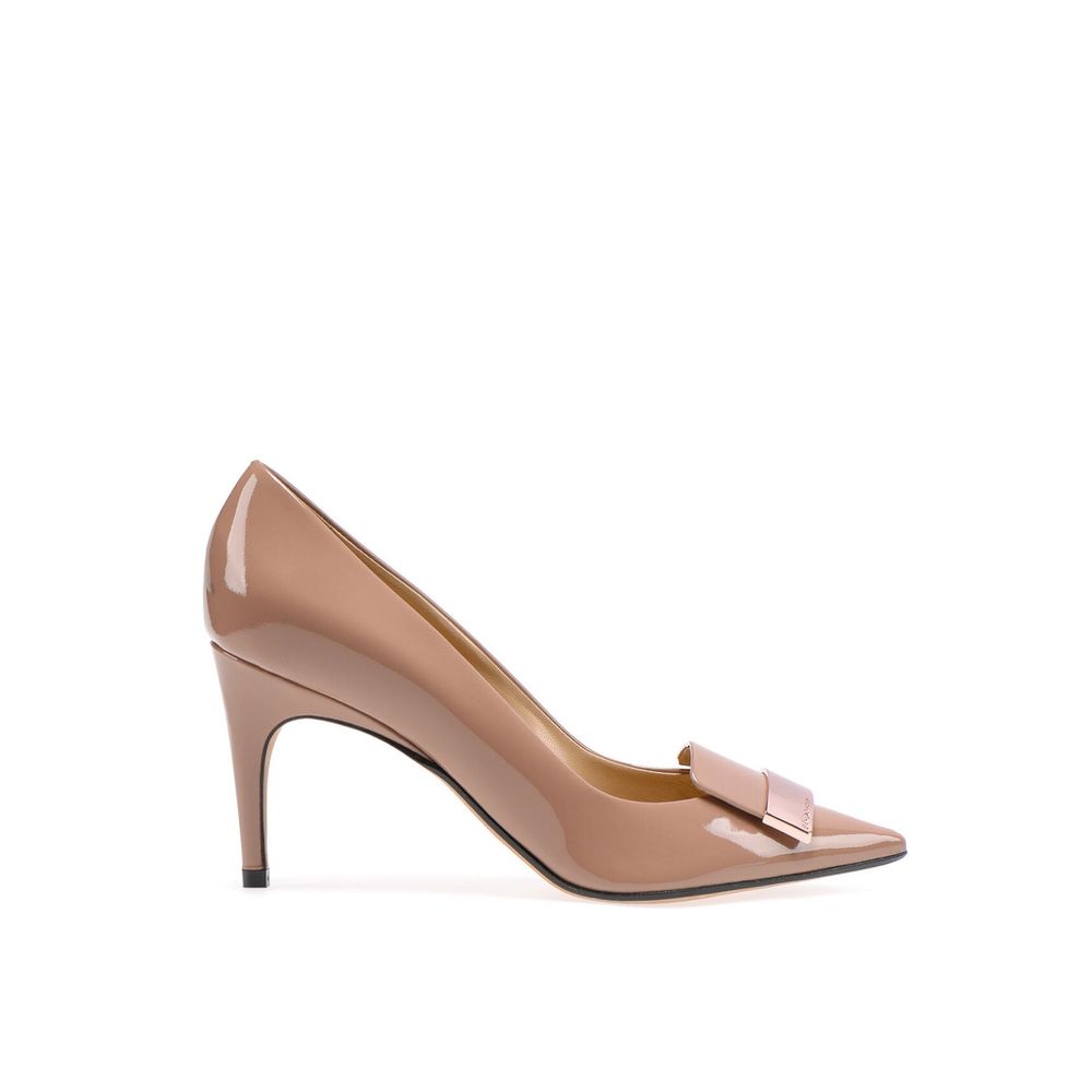 Sergio Rossi Beige Lamb Leather High Heel Pumps | Regal Royce
