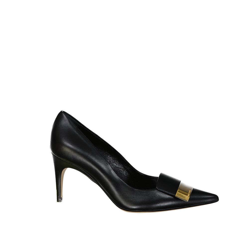 Sergio Rossi Black Calfskin High Heel Pumps | Regal Royce
