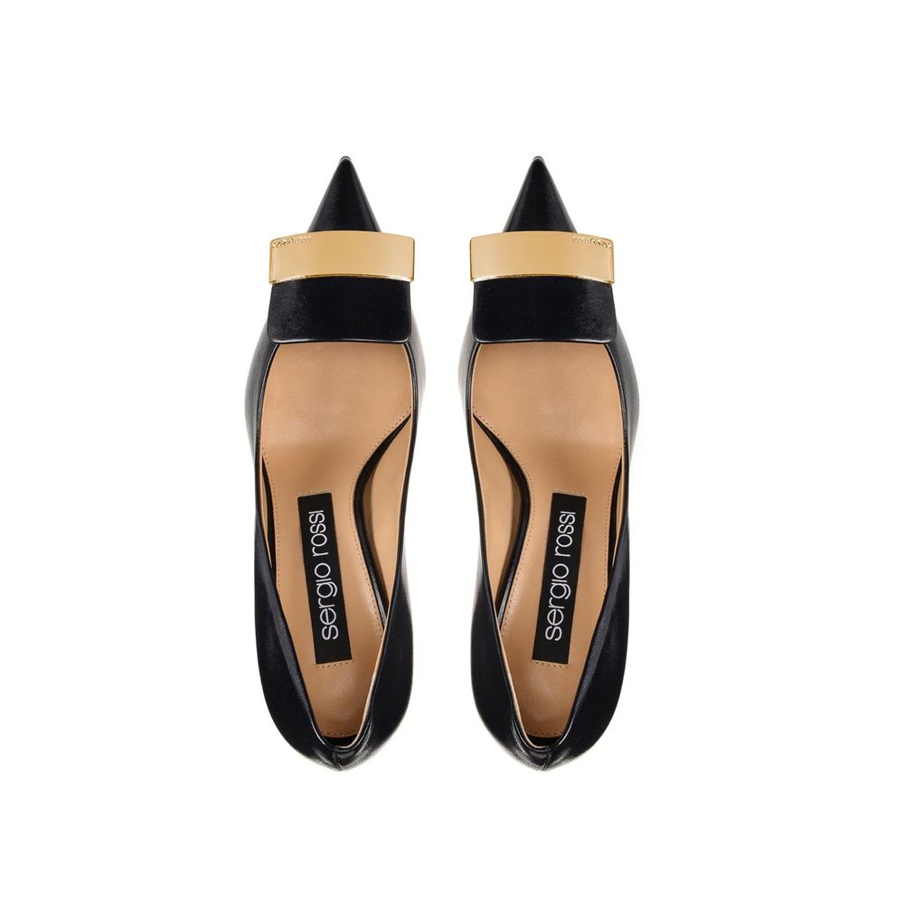 Sergio Rossi Black Calfskin High Heel Pumps | Regal Royce