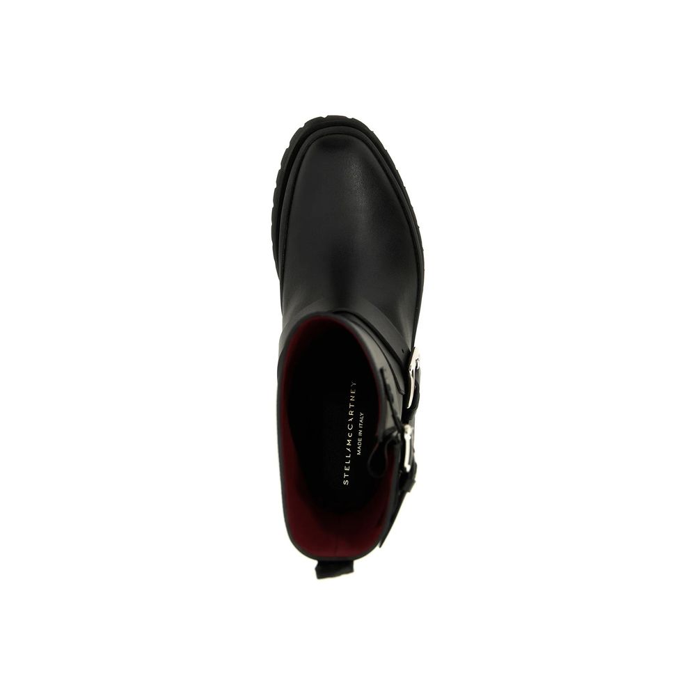 Stella McCartney Black Polyester Lace-Up Boots | Regal Royce