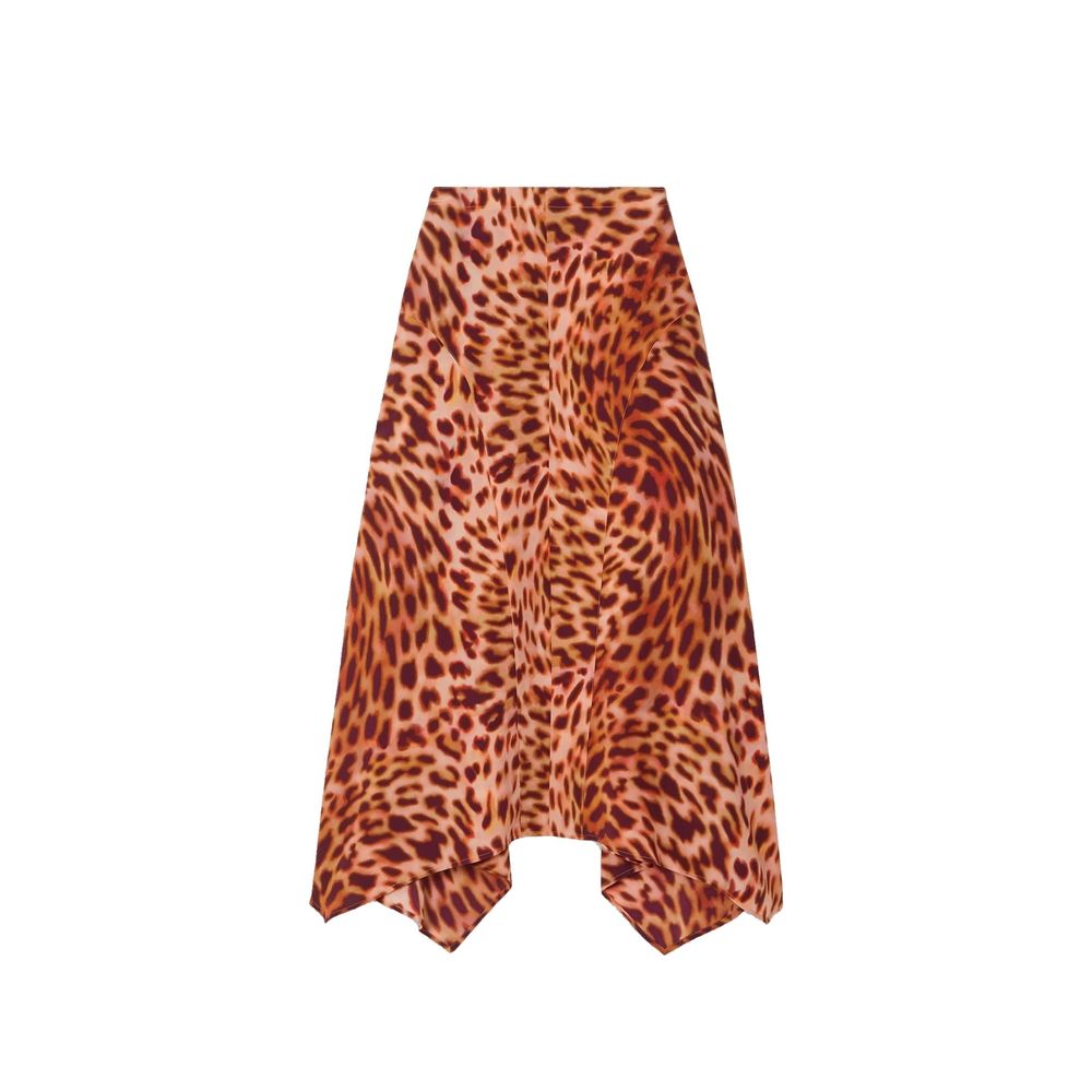 Stella McCartney Orange Silk Midi Skirt | Regal Royce