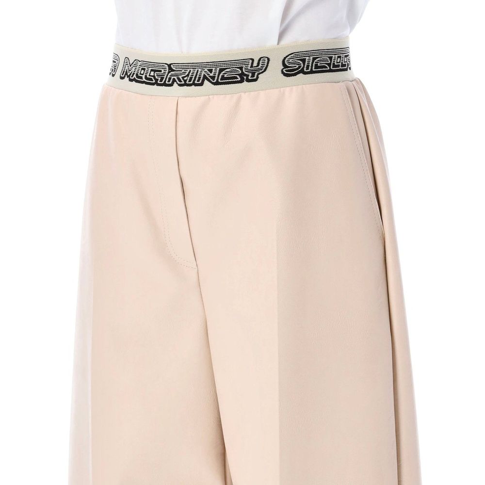 Stella McCartney Beige Viscose Cropped Pants | Regal Royce