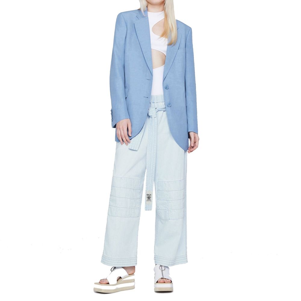 Stella McCartney Blue Cotton Casual Pants | Regal Royce