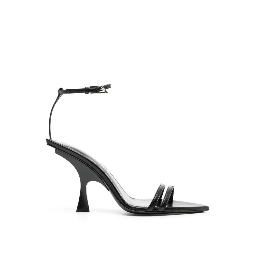 The Attico Black Silk Stiletto Heel Sandals | Regal Royce