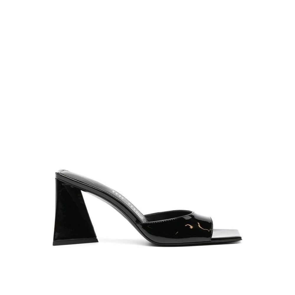 The Attico Black Calfskin Platform Sandals | Regal Royce