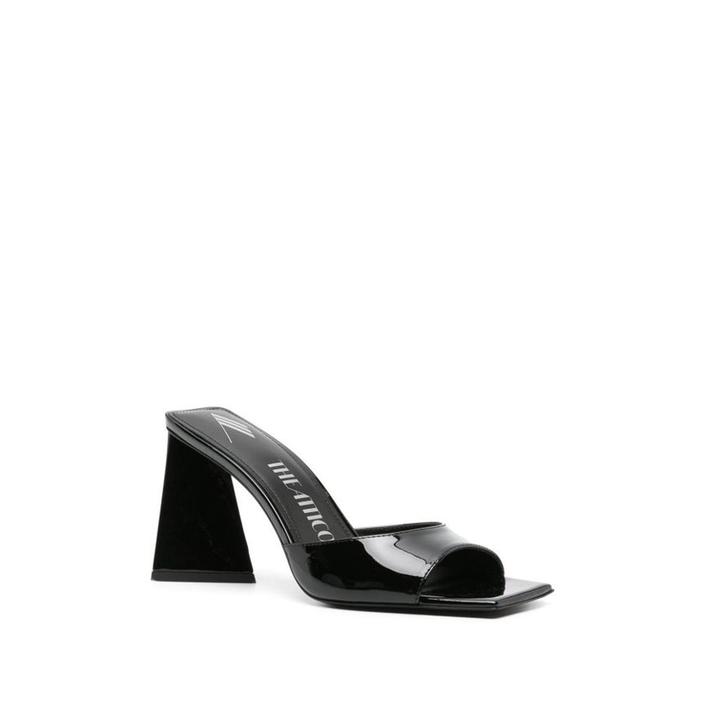 The Attico Black Calfskin Platform Sandals | Regal Royce