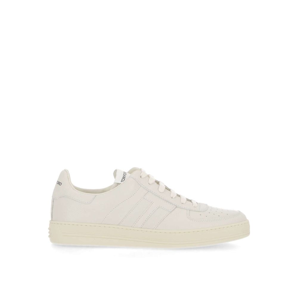 Tom Ford White Calfskin Low Top Sneakers | Regal Royce