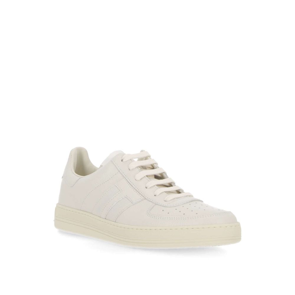 Tom Ford White Calfskin Sneakers | Regal Royce