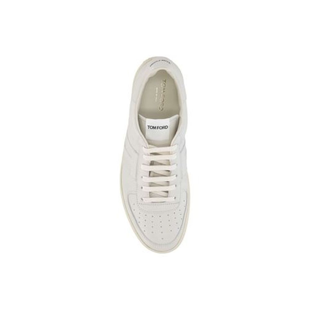 Tom Ford White Calfskin Low Top Sneakers | Regal Royce