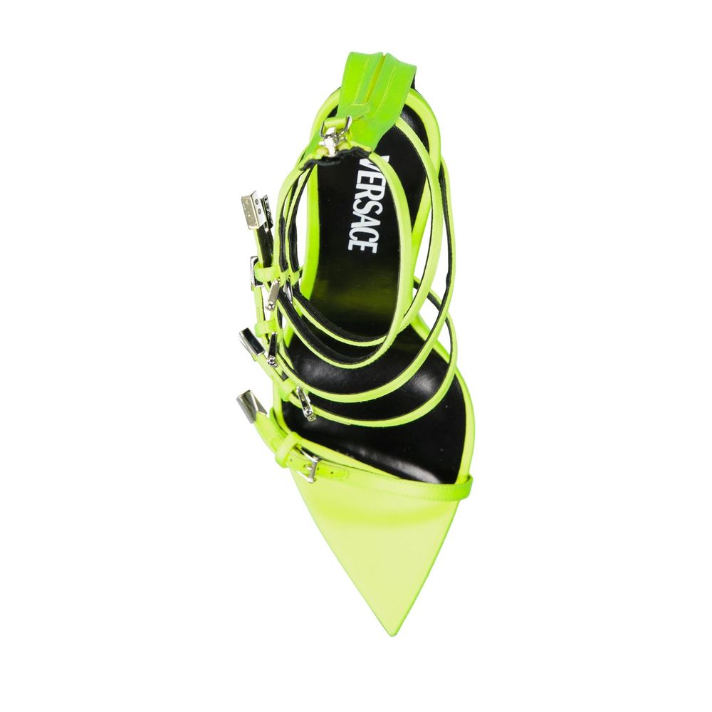 Versace Bicolor Silk Stiletto Heel Sandals | Regal Royce