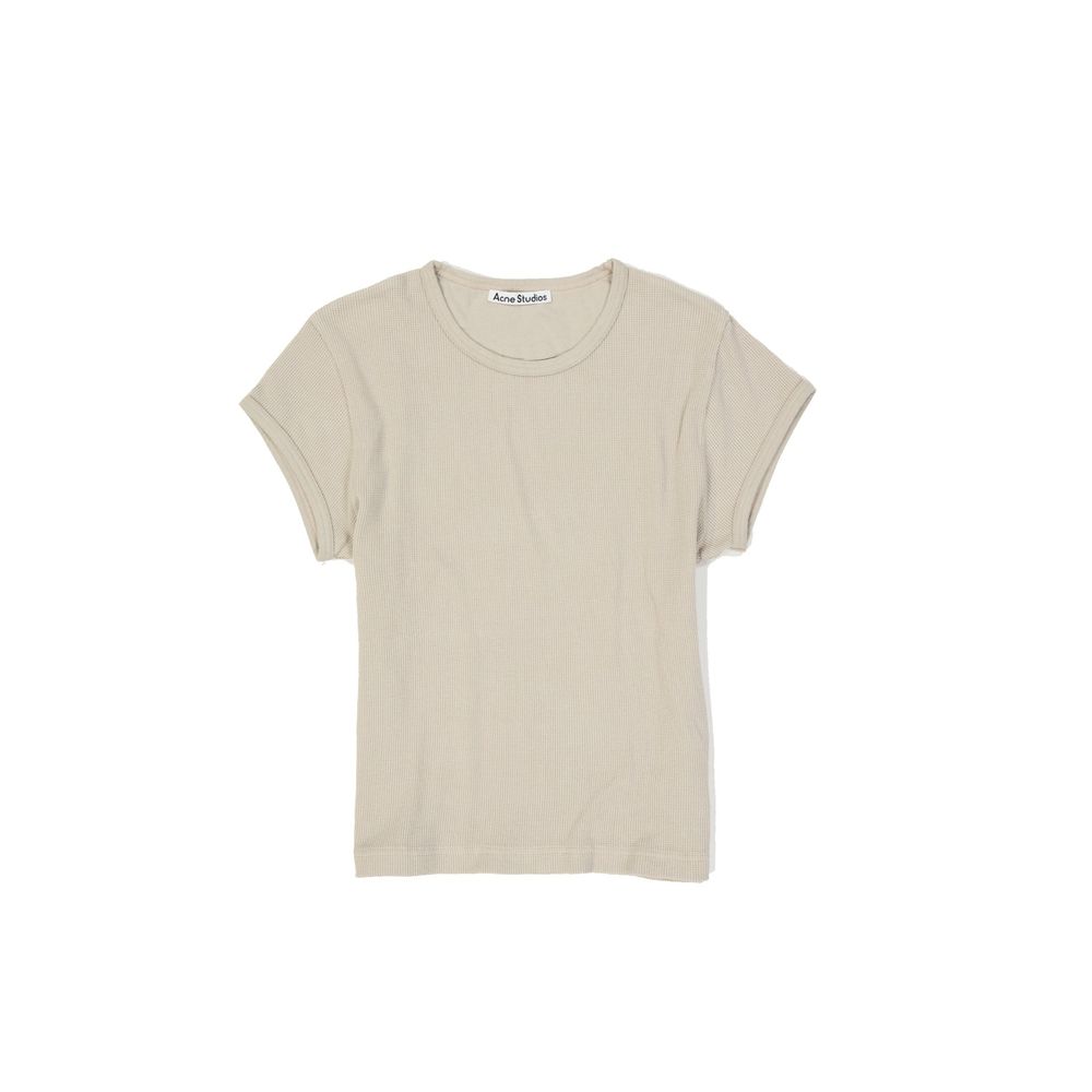 Acne Studios Beige Cotton Sleeveles T-Shirt | Regal Royce