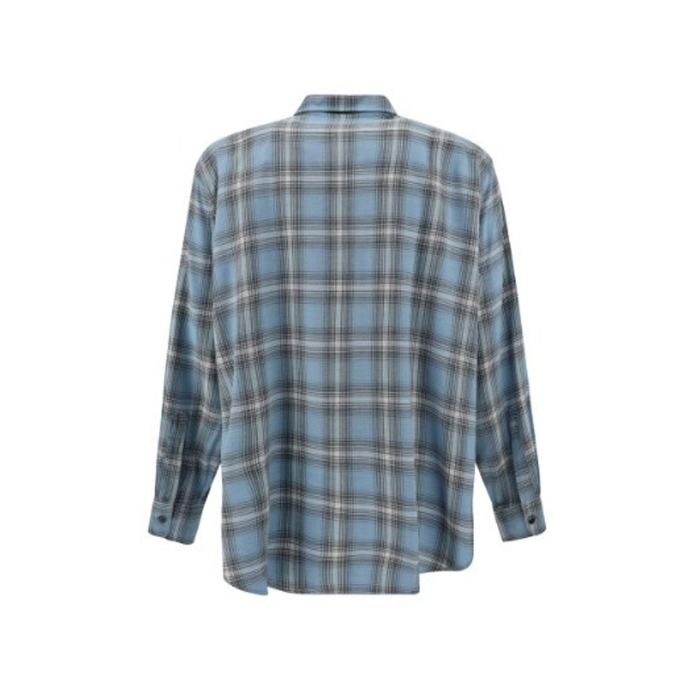 Ami Paris Blue Virgin Wool Pattern Shirt | Regal Royce