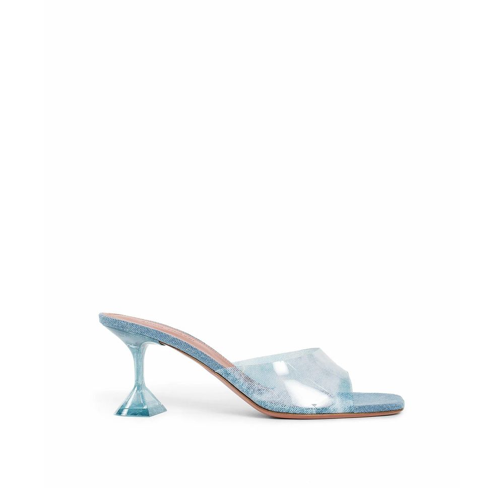 Amina Muaddi Blue Pvc Mules | Regal Royce